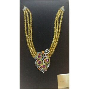 Heidi Daus Multi Strand Art Deco Statement Necklace